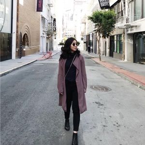 Aritzia Babaton Quincey Jacket XXS Caban Mauve